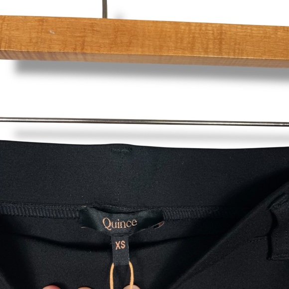Quince Ultra Stretch Ponte Straight Leg Pants Trousers Women Size XS Black New - Picture 12 of 16